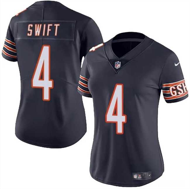 Women's Chicago Bears #4 D'Andre Swift Navy 2024 Vapor Stitched Jersey Dzhi,We sell and wholesale Women's Chicago Bears #4 D'Andre Swift Navy 2024 Vapor Stitched Jersey Dzhi on line form chian!